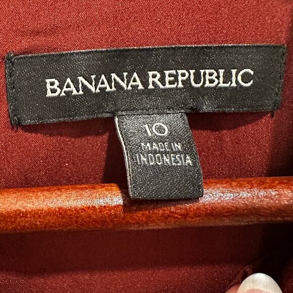 Banana Republic Fit & Flare Satin Asymmetrical Midi Dress – Size 10 - Picture 6 of 10